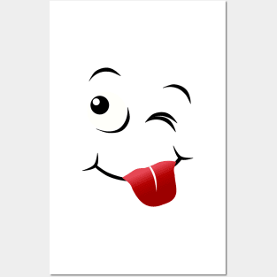 Emoji - tongue out face Posters and Art